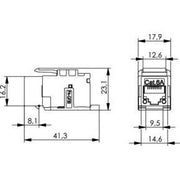 Telegärtner - Modularer Steckverbinder UMJ-Modul K Cat.6 T568 B 100023235 alpinweiss − 24 Stück