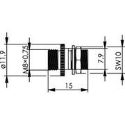 Telegärtner - LWL-Kupplung FC/PC-Kupplung SM u. MM 100007086 Keramik/Metall