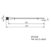Philips Lighting - Elektrisches Zubehör/Ersatzteile für Leuchten Durchgangsverdrahtung WT120#75515499(VE10) DV 3x2.5 - L600