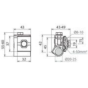 DEHN - Anschlussklemme für Stab-/Tiefenerder Anschlussklemme AK810AQ450TE2025V4A f. Tiefenerder