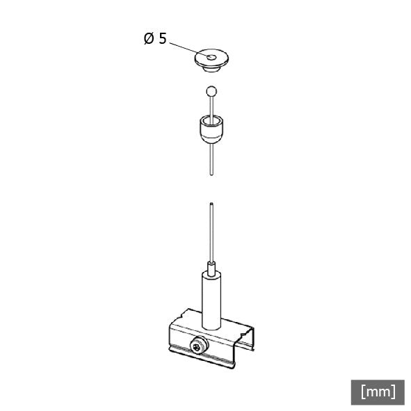 LTS Licht&Leuchten - Mechanisches Zubehör/Ersatzteile für Leuchten Drahtseilabhängung 5m ST-A S/9000KIT4/5000