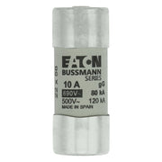 Eaton - Zylindrische Sicherung Sicherungseinsatz Nieders. CYL GG 22,#C22G10S 10A AC 690V 80kA − 10 Stück