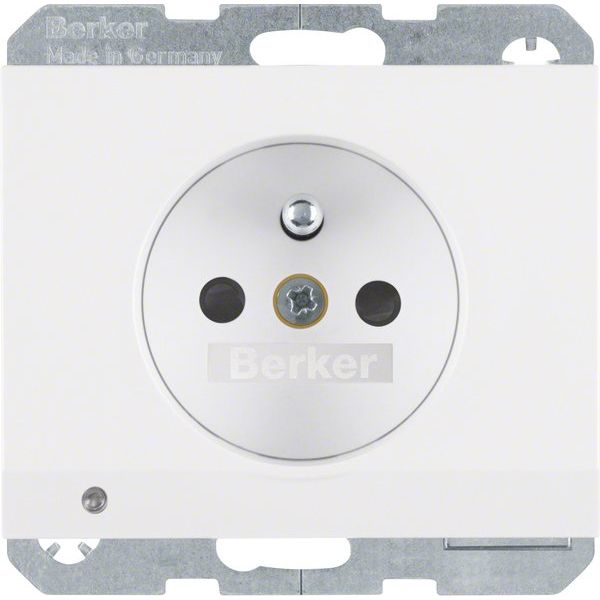 Berker - Steckdose pows/gl 6765107009 m.Schutzkontaktstift