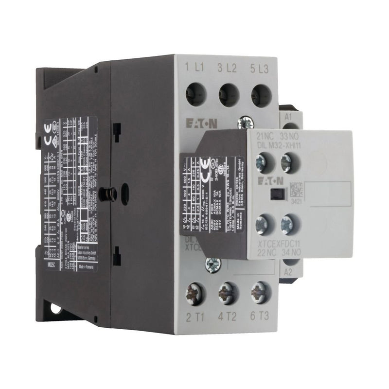 Eaton - Leistungsschütz zum Schalten von Wechselstrom Leistungsschütz DILM25-21(RDC24) 2S1Ö 11kW/400V,DC