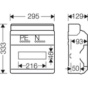Hensel - Installationskleinverteiler KV 90-Automatengehäuse KV 9112 M 12TE IP65 metr.Vorpr