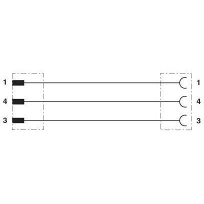 Phoenix Contact - Konfektioniertes Sensor-Aktor-Kabel Sensor-/Aktor-Kabel SAC-3P-M 8M #1500237 3-pol.RAL7021 2m