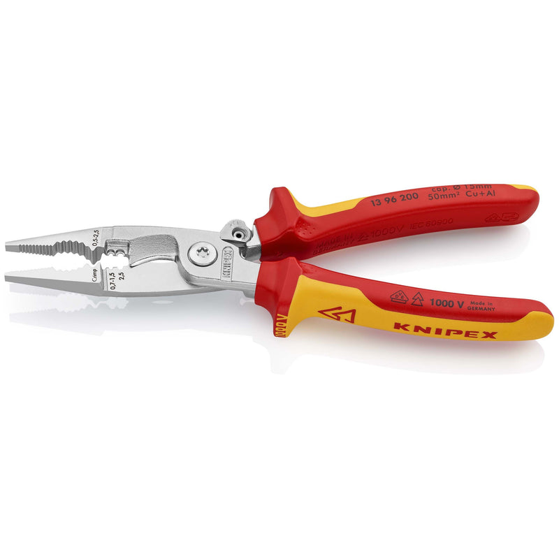 Knipex - Abisolierzange Elektro-Installationszange 13 96 200 SB 200mm