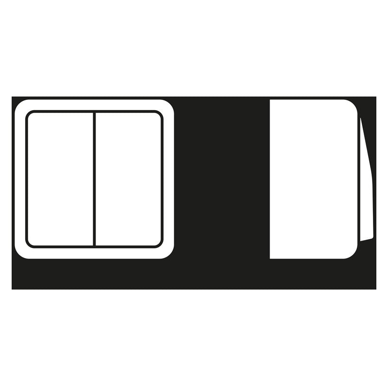 Jung - Jalousieschalter/-taster Jalousie-Wippschalter aws 609 VA WW 10AX 250V Sch.1-pol
