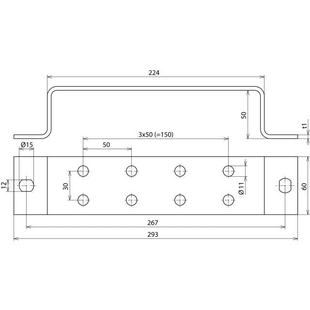 DEHN - Zubehör/Ersatzteile für Erdung und Blitzschutz Erdungsschiene NIRO ES 2X4AP 10 V2A f.Pot.ausgl. 2x4 Ans