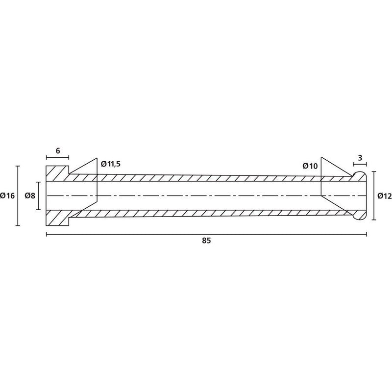 HellermannTyton - Durchführungstülle Tülle HV 2107-PVC-BK − 200 Stück