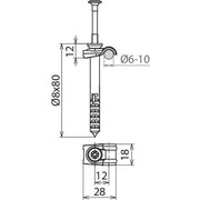 DEHN - Leitungshalter für Blitzschutz Leitungshalter LHDQ6.10ND8X80V2A