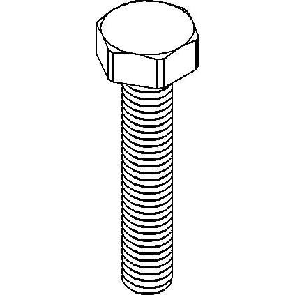 Niedax - Maschinenschraube/Bolzen Schraube SK 10X100 V − 100 Stück