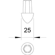 OBO Bettermann - Zubehör/Ersatzteile für Erdung und Blitzschutz Erderspitze 1819 25 25mm