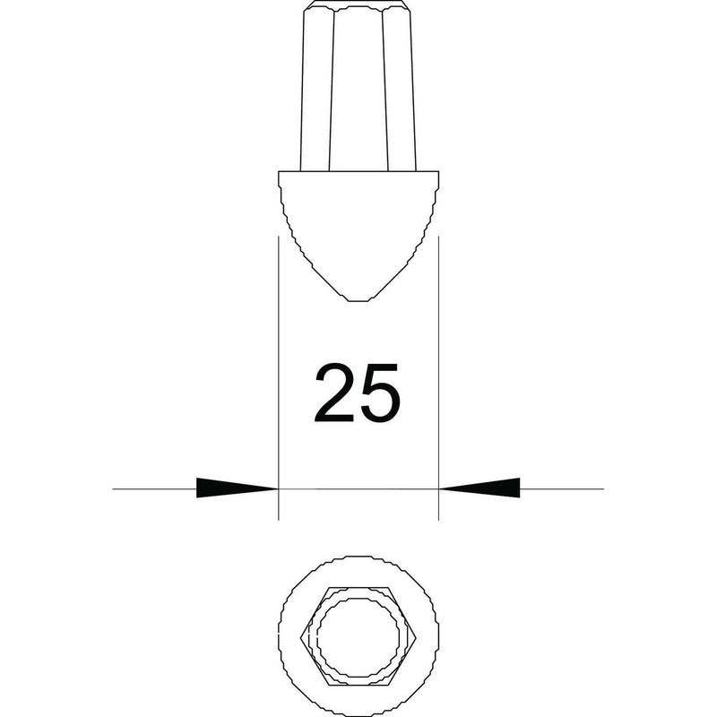 OBO Bettermann - Zubehör/Ersatzteile für Erdung und Blitzschutz Erderspitze 1819 25 25mm