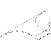 Niedax - Deckel Anbau-Abzweigstück für Kabeltragsystem Deckel für Anbau-T-Stück WTARDV 500 E3 Breite 512,5mm