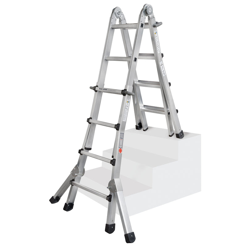 ILLER-LEITER - Sprossenleiter Teleskopleiter Levelmaster 64216 4x6 Spross.+Ausleger