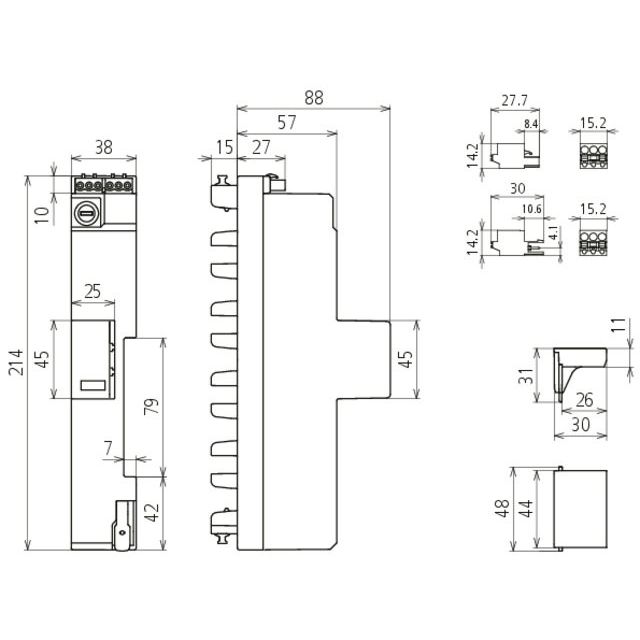 DEHN - Kombi-Ableiter für Energietechnik Kombi-Ableiter DSH ZP B2 SG TNC 255 TN-C