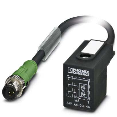 Phoenix Contact - Konfektioniertes Sensor-Aktor-Kabel Sensor-/Aktor-Kabel SAC-3P-MS #1435140 3-pol.RAL7021 0,6m
