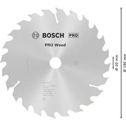 Bosch - Kreissägeblatt PRO Wood Kreissägeblatt, 2608640612 190 x 2,6 x 20 mm