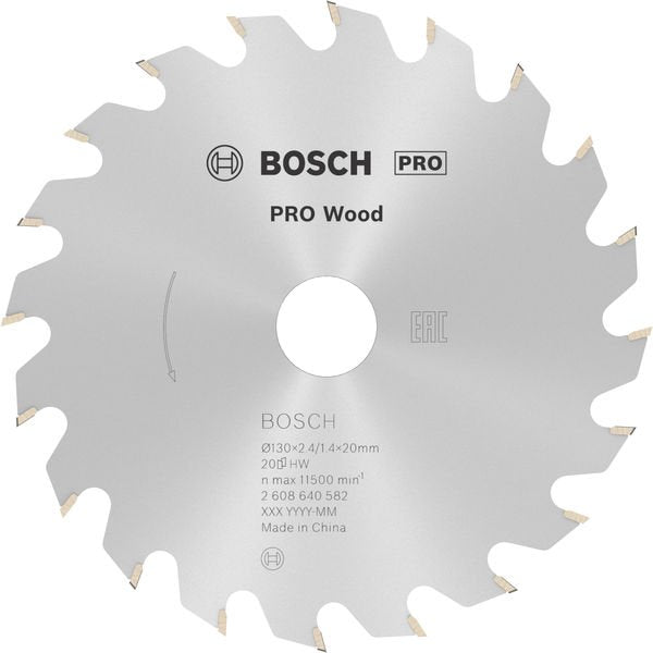 Bosch - Kreissägeblatt PRO Wood Kreissägeblatt, 2608640582 130 x 2,4 x 20 mm