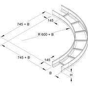 Niedax - Bogen für Kabelleiter Großer Bogen KLBG 100.203 F