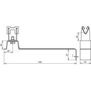 DEHN - Dachleitungshalter für Blitzschutz Dachleitungshalter DLHDG8H20L169WSV2A DEHNgrip NIRO