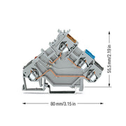 WAGO - Initiator/Aktor-Reihenklemme Initiatorenklemme 280-560/281-434 0,08-2,5mmq rot − 50 Stück