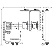 Hensel - Sicherungslasttrennschalter mit Gehäuse Verteiler 2x3xNH 1 Mi AS 9252 S 250A 5-pol.Sch.400A