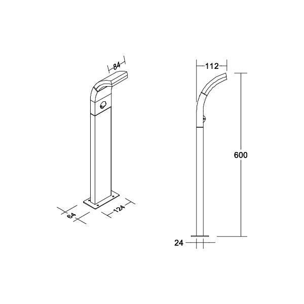 Brumberg Leuchten - Wegeleuchte LED-Pollerleuchte 65112103 3000K, graphit