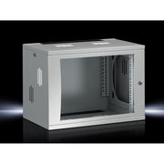 Rittal - Netzwerkgehäuse FlatBox 9HE, BxT600x600mm DK 7507.110 19"-Profilschienen