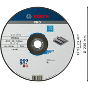 Bosch - Trenn-/Schleifscheibe PRO Metal Trennscheibe, 2608619776 230 x 2,5 x 22.23 mm