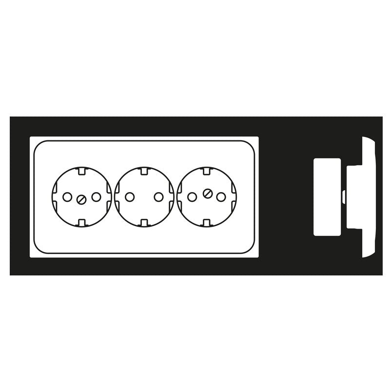 Jung - Steckdose KK-SCHUKO-Steckdose 3-fach CD 523 16A 250V