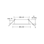 Brumberg Leuchten - Downlight/Strahler/Flutlicht Einbaumodul rechteckig 45027560 3-fach