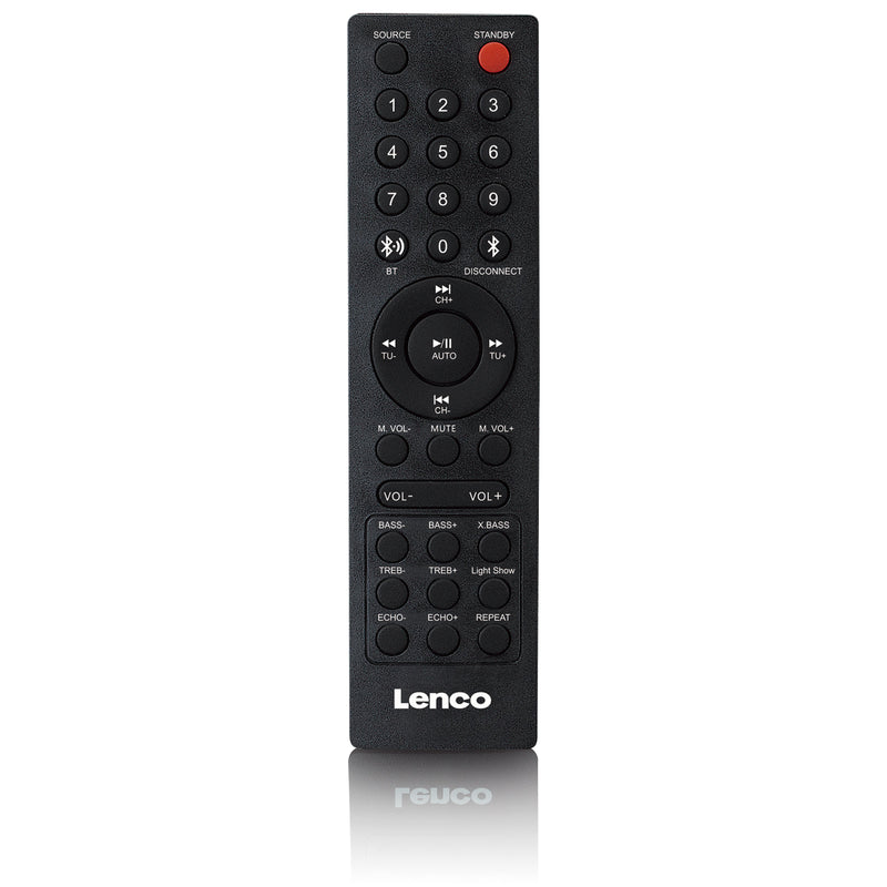 LENCO - HiFi-Komplettsystem Soundanlage PA-260BK Black m.Partylight,Discok