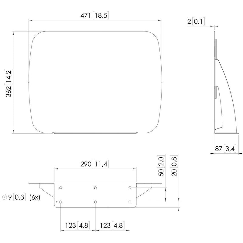 Vogels - Zubehör/Ersatzteile für Unterhaltungselektronik Ablageboden PUA9507 sw Connect-it,fPUC25/27