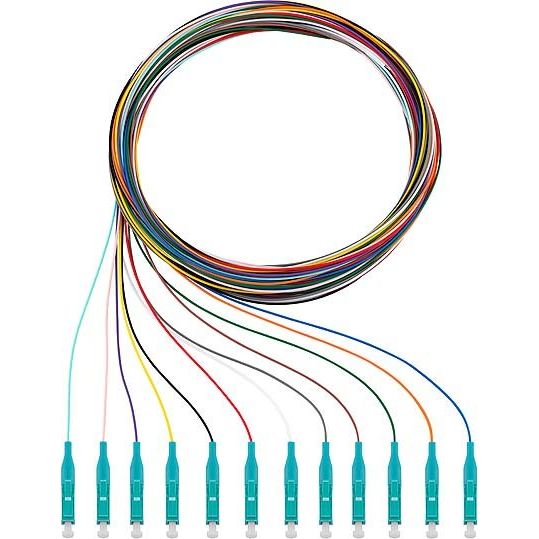 Rutenbeck - LWL-Pigtail Pigtails 12xLC OM3 2m OM3, 2m