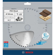 Bosch - Kreissägeblatt PRO Wood cordless 2608837711 Kreissägeblatt 190 x