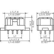 Weidmüller - Leiterplattensteckverbinder Steckverbinder RSV RSV1,6 LBF36 GR3,2SN − 10 Stück