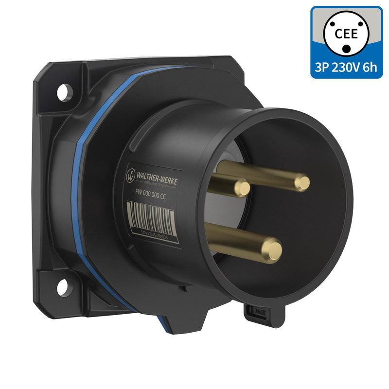 Walther Werke - CEE-Gerätestecker (IEC 60309) CEE NEO Anbaugerätestecker FW630306CC gerade 32A 3P 6h