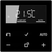 Jung - Raumthermostat/Uhrenthermostat Display Standard A 1790 D SW Serie AS/A, schwarz