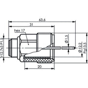 Telegärtner - Koax-Steckverbinder PH-Elektrodensteckkopf sw 100024949 Industrieausführung − 10 Stück