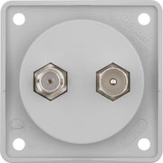 Berker - Antennensteckdose Antennen Verbinderdose 845632506 gr/matt, TV/SAT