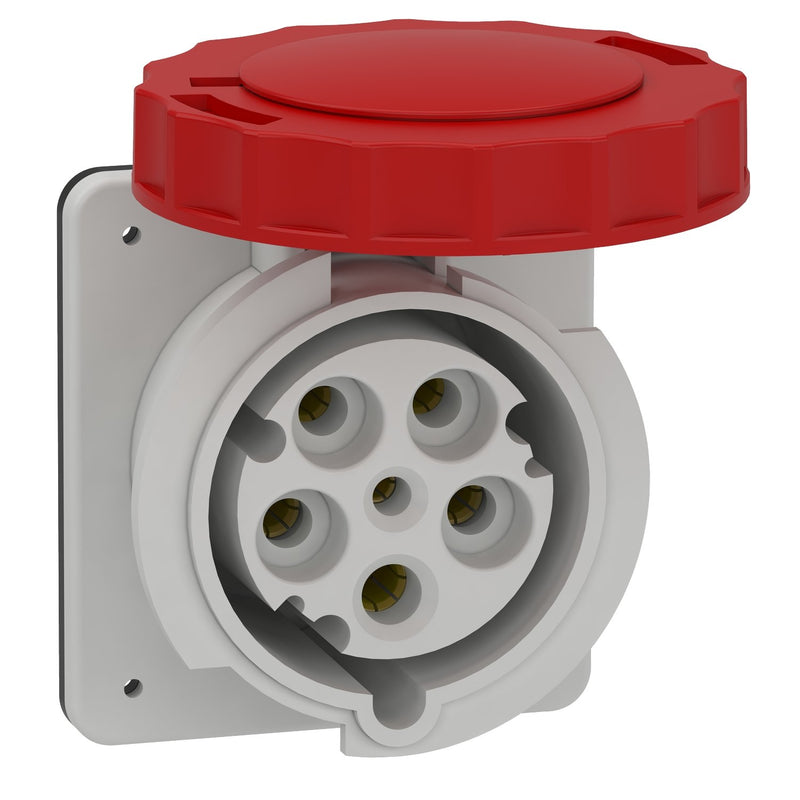 Schneider Electric - CEE-Anbausteckdose (IEC 60309) Industriesteckdose 81683 gerade, 63A, 3p+N+E
