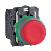 Schneider Electric - Drucktaster, Komplettgerät Drucktaster komplett XB5AL42C0 rot, 22mm, 1Ö, grau
