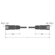 Turck - Konfektioniertes Sensor-Aktor-Kabel Aktuator- u. Sensorleitung CSM CKM 19-19-5/S101 TPE
