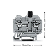 WAGO - Sicherungs-Reihenklemme Sicherungsklemme 282-128 0,2-6qmm grau − 40 Stück