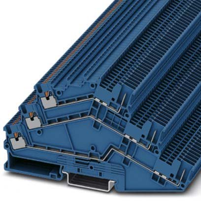 Phoenix Contact - Durchgangs-Reihenklemme Mehrstockklemme PTS 1,5/S-3L/3P BU − 50 Stück