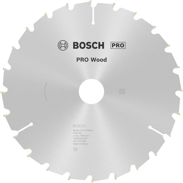 Bosch - Kreissägeblatt PRO Wood Kreissägeblatt, 2608640431 216 x 2 x 30 mm, Z24