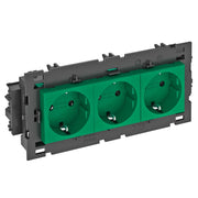 OBO Bettermann - Steckdose 0 Grad, 3-fach STD-D0C8 MZGN3 250V,10/16A,Schutzk