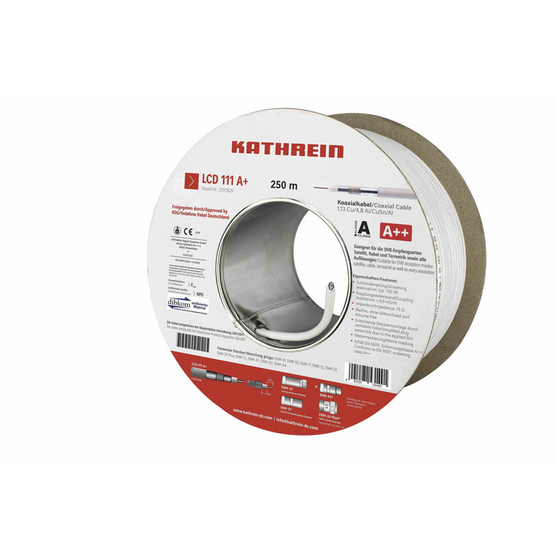 Kathrein - Koaxialkabel Koaxialkabel LCD 111 A+/250m Eca 130 dB, A+  − 250 Meter